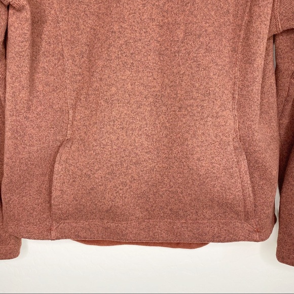 The North Face Hooded Sweater Knit Fleece Pullover in Faded Rose Heather Size L - Picture 5 of 12